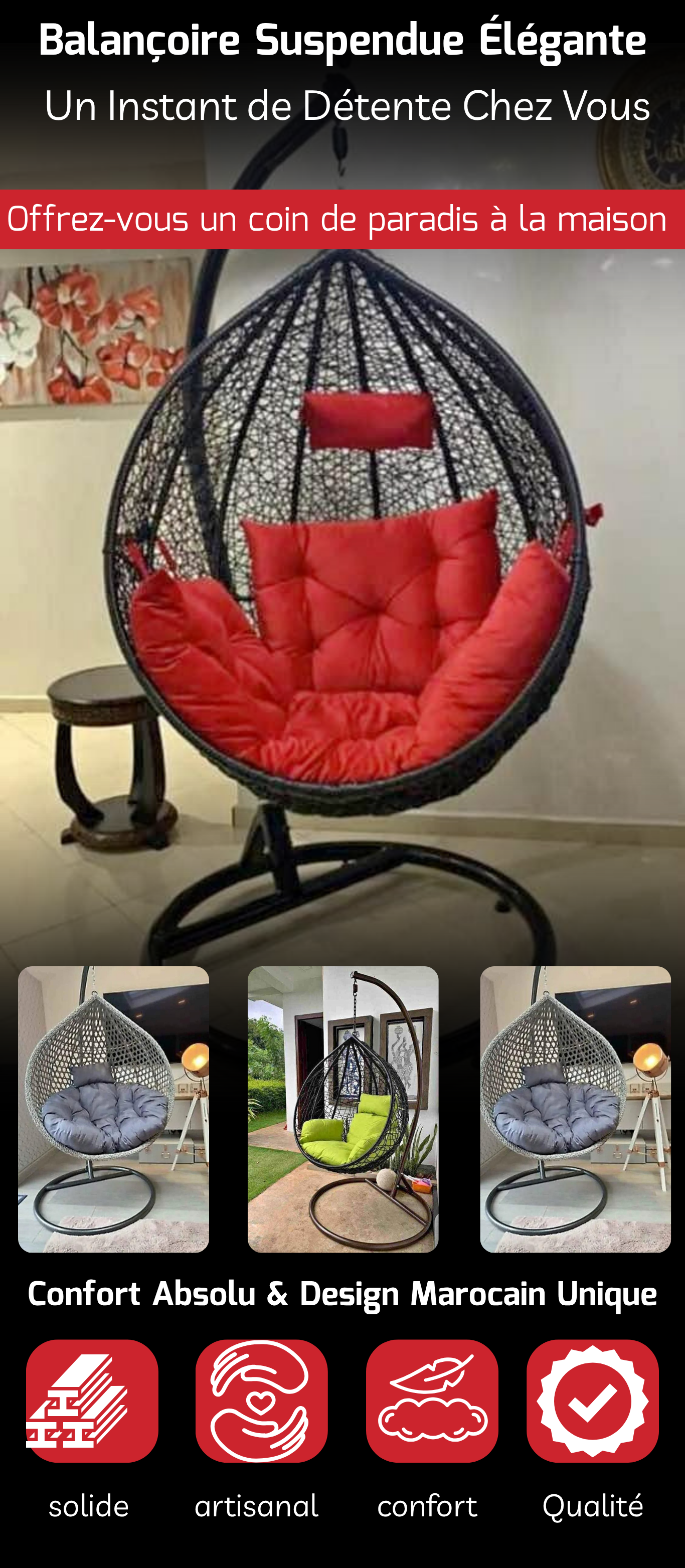 🍃 Le Luxe Rustique – Une Balançoire Qui Invite à l’Évasion
